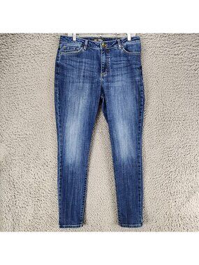 Lee Jeans Womens 12 Long Blue Stretch Denim Slim Fit Skinny Leg